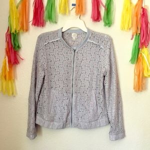 Lauren Conrad Lace/Embroidered Bomber Jacket